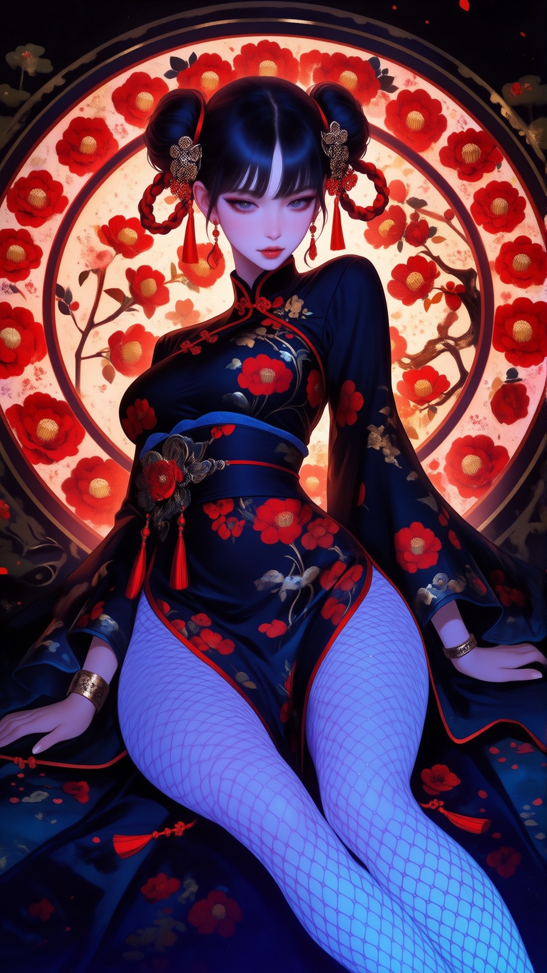 Japanese shojo manga magazine cover. Center foreground: - a vibrant,  stylized scene. "The image depicts a stylized illust...