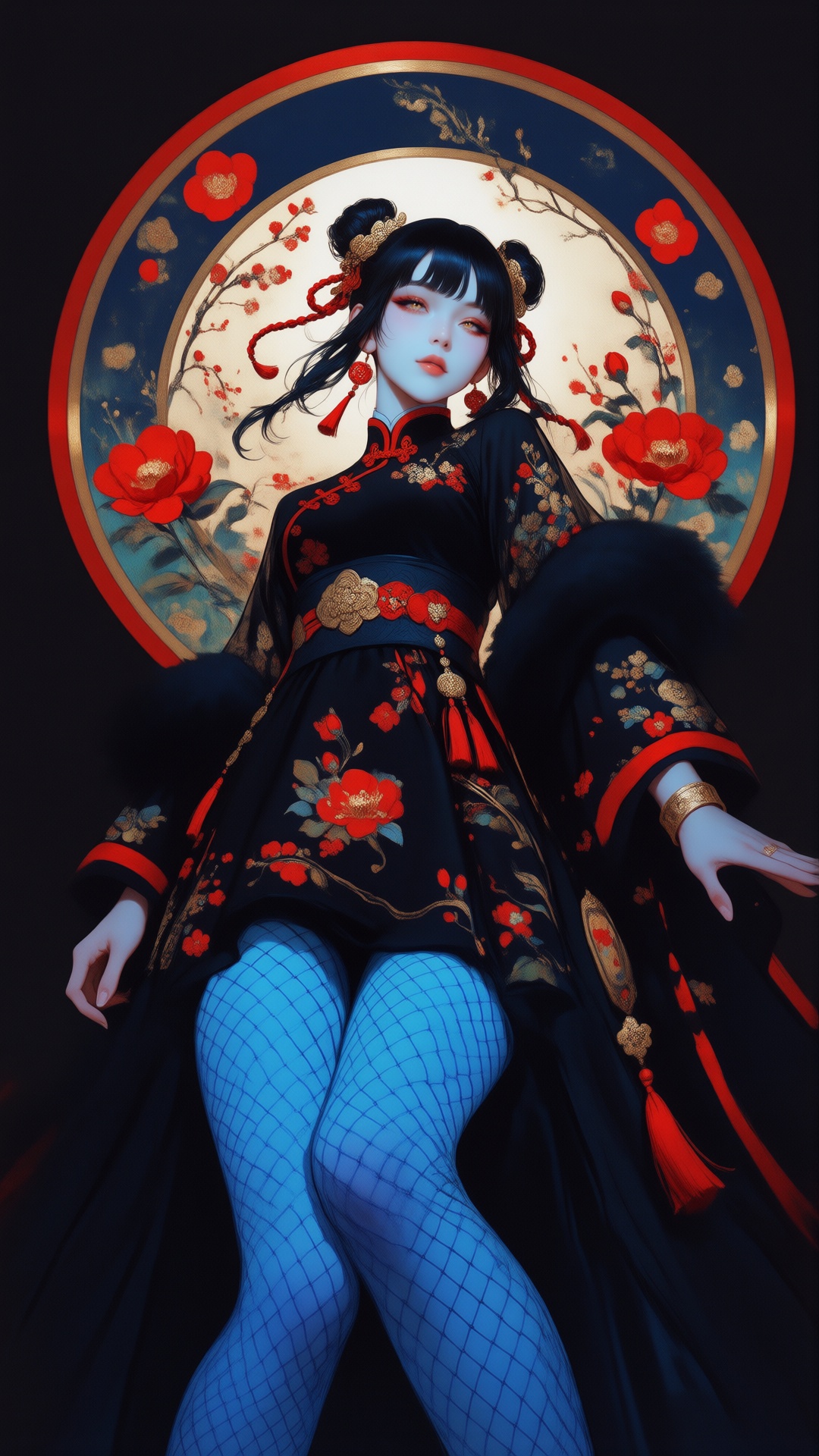 Japanese shojo manga magazine cover. Center foreground: - a vibrant,  stylized scene. "The image depicts a stylized illust...