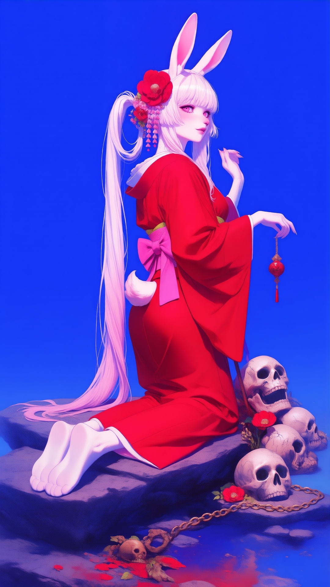 Japanese shojo manga magazine cover. Center foreground: - a vibrant,  stylized scene. "1girl,  solo on Tensor.Art