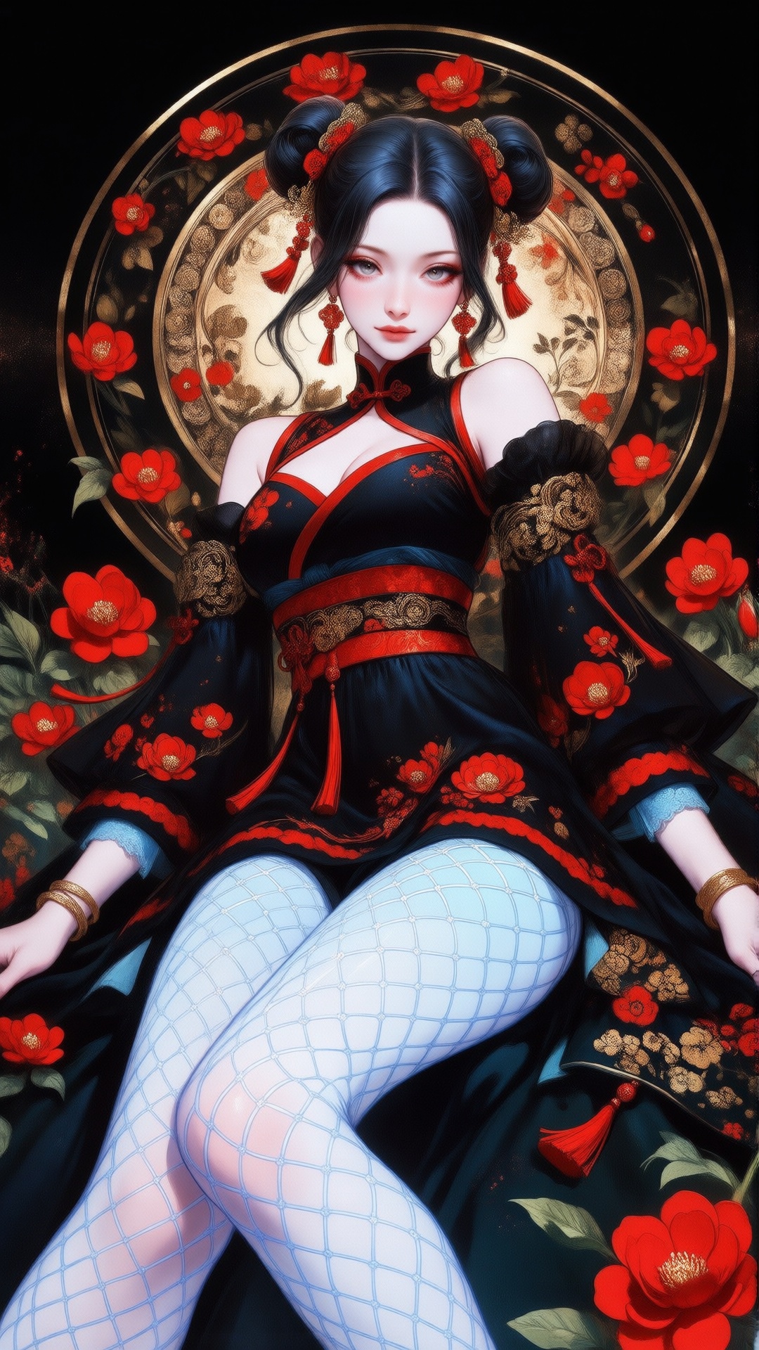 Japanese shojo manga magazine cover. Center foreground: - a vibrant,  stylized scene. "The image depicts a stylized illust...