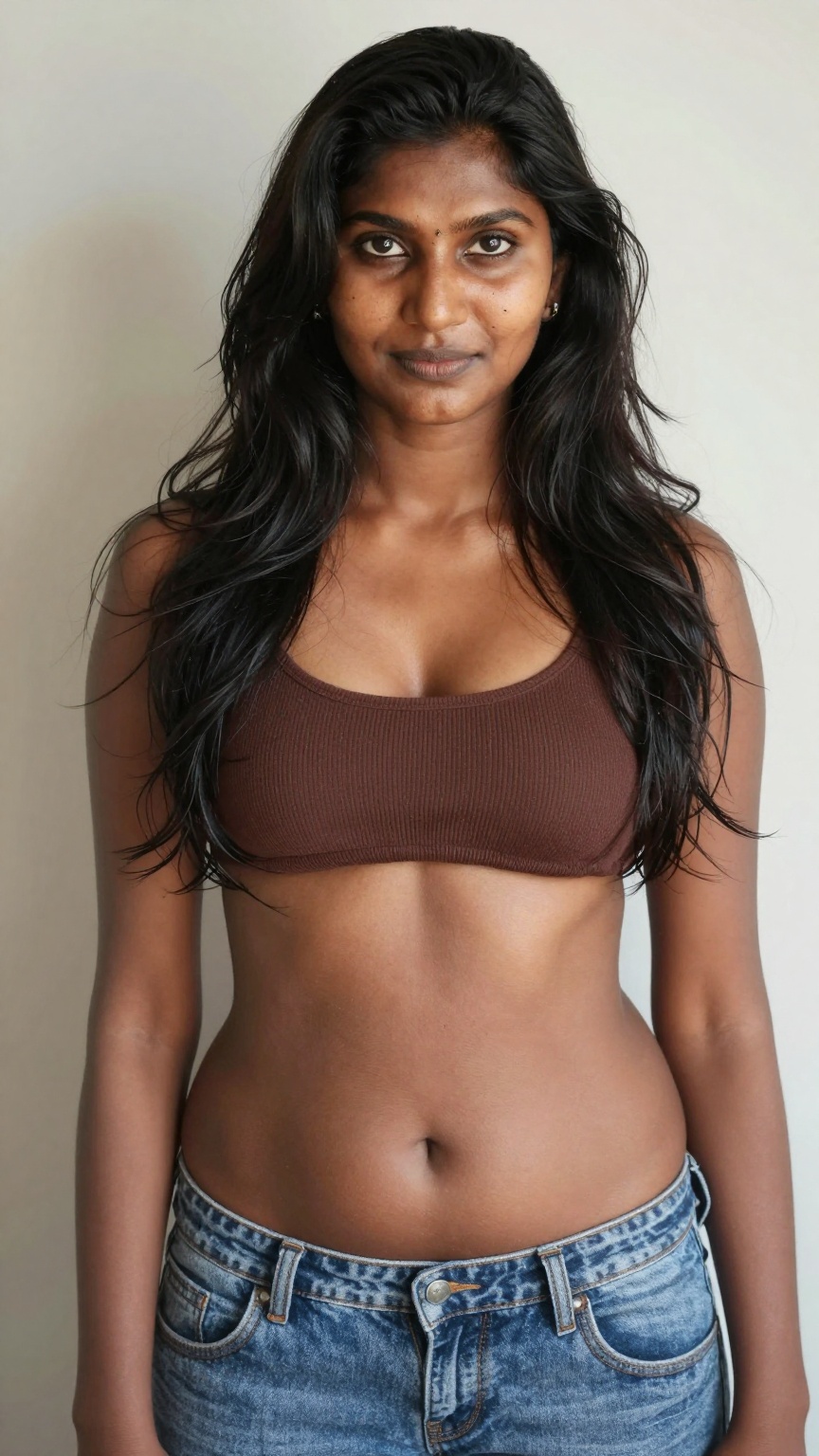 Indian dusky long hair,  perfect face and skin details,  imperfections add for realistic look on Tensor.Art