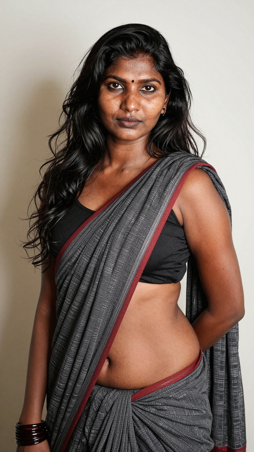 Indian dusky long hair,  perfect face and skin details,  imperfections add for realistic look on Tensor.Art