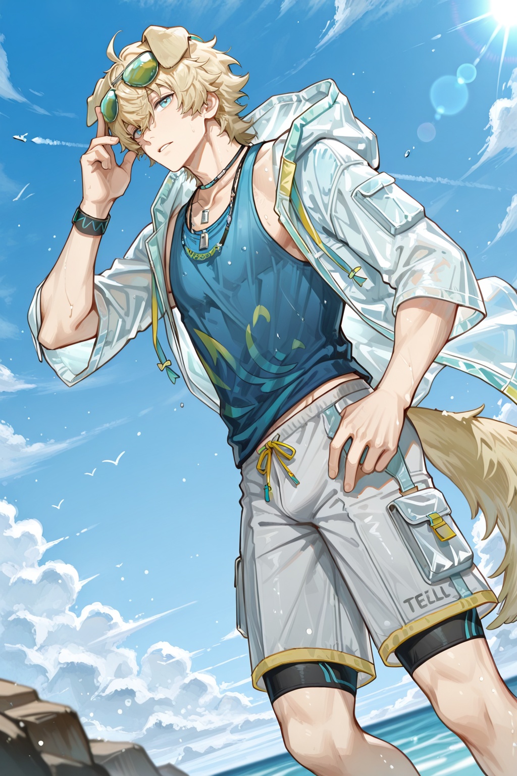male focus,  1boy,  tequila \(arknights\) on Tensor.Art
