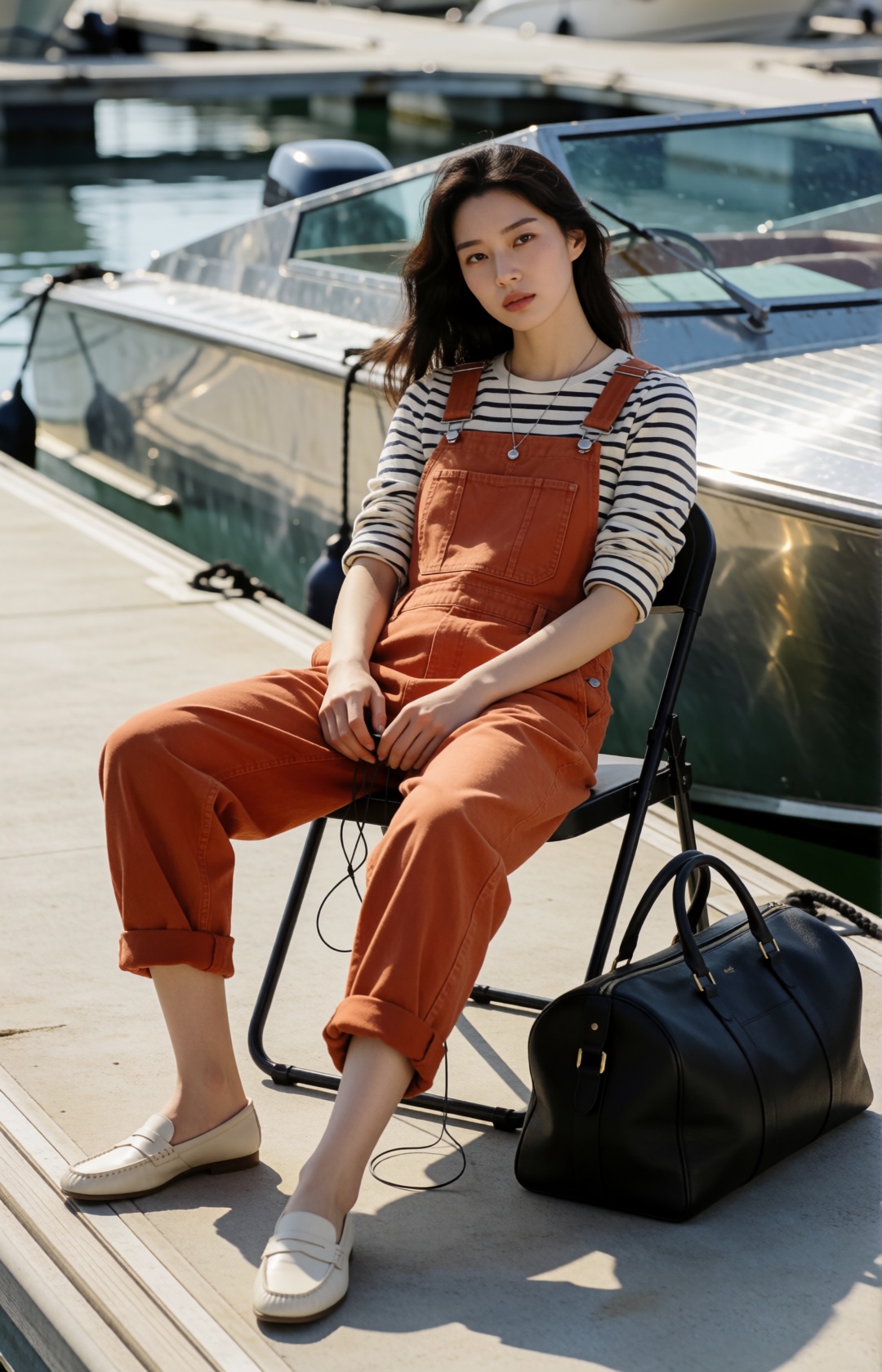 luxury minimalist fashion editorial,  naturally elegant young Korean woman,  refined facial features on Tensor.Art