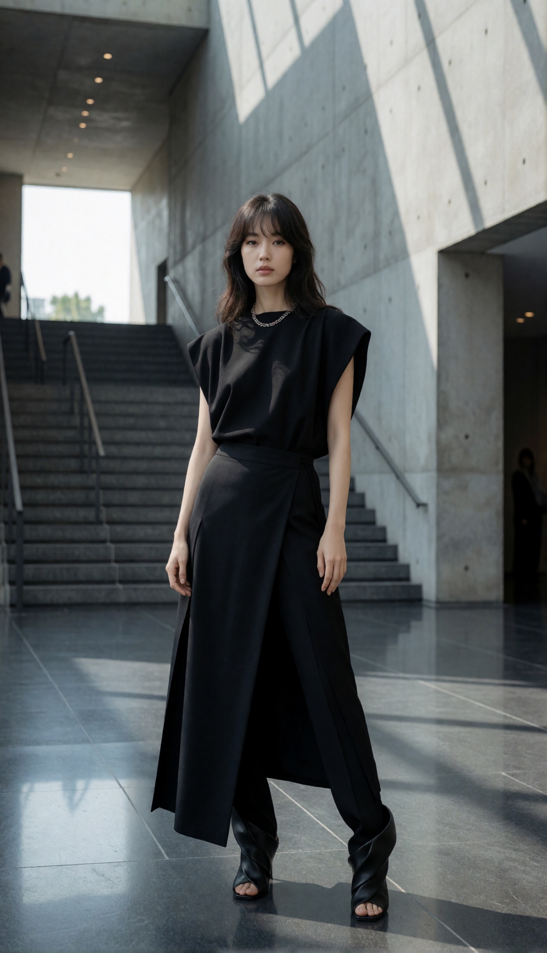 luxury avant-garde fashion editorial,  naturally elegant young Korean woman,  harmonious facial proportions on Tensor.Art