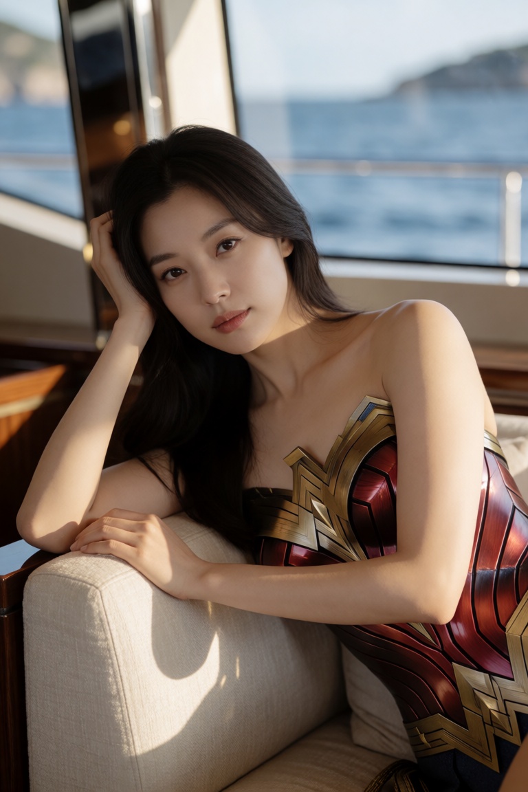 close-up beauty portrait of a naturally elegant beautiful 20yo Korean woman,  harmonious delicate facial proportions,  elo...
