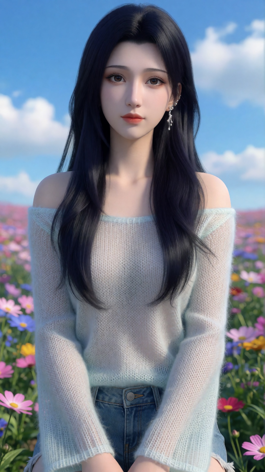 Under the surrealist visual style,  the cold white-skinned oriental beauty in the picture exudes the charm of pure lust. S...