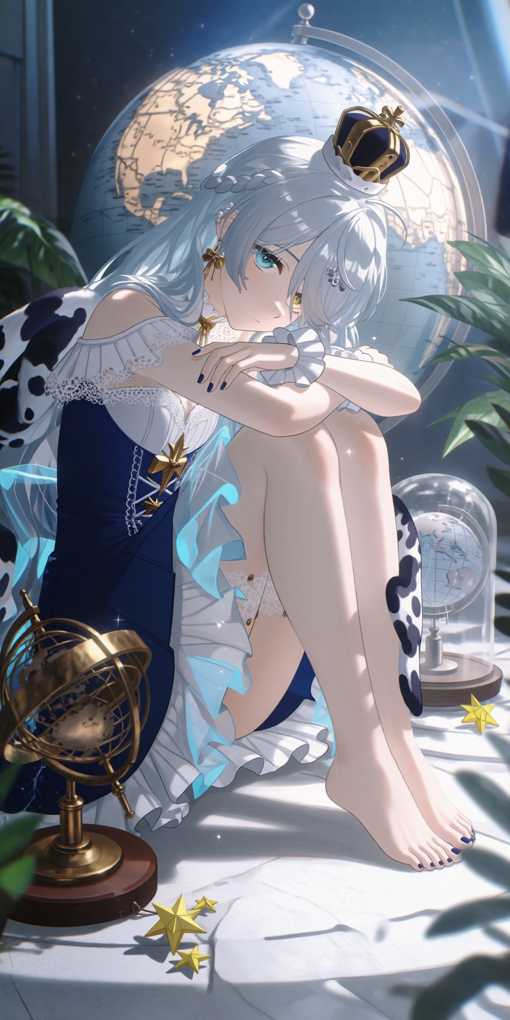 A cinematic MMD-style 3D anime render with a dreamy and ethereal atmosphere,  soft natural lighting,  delicate character d...