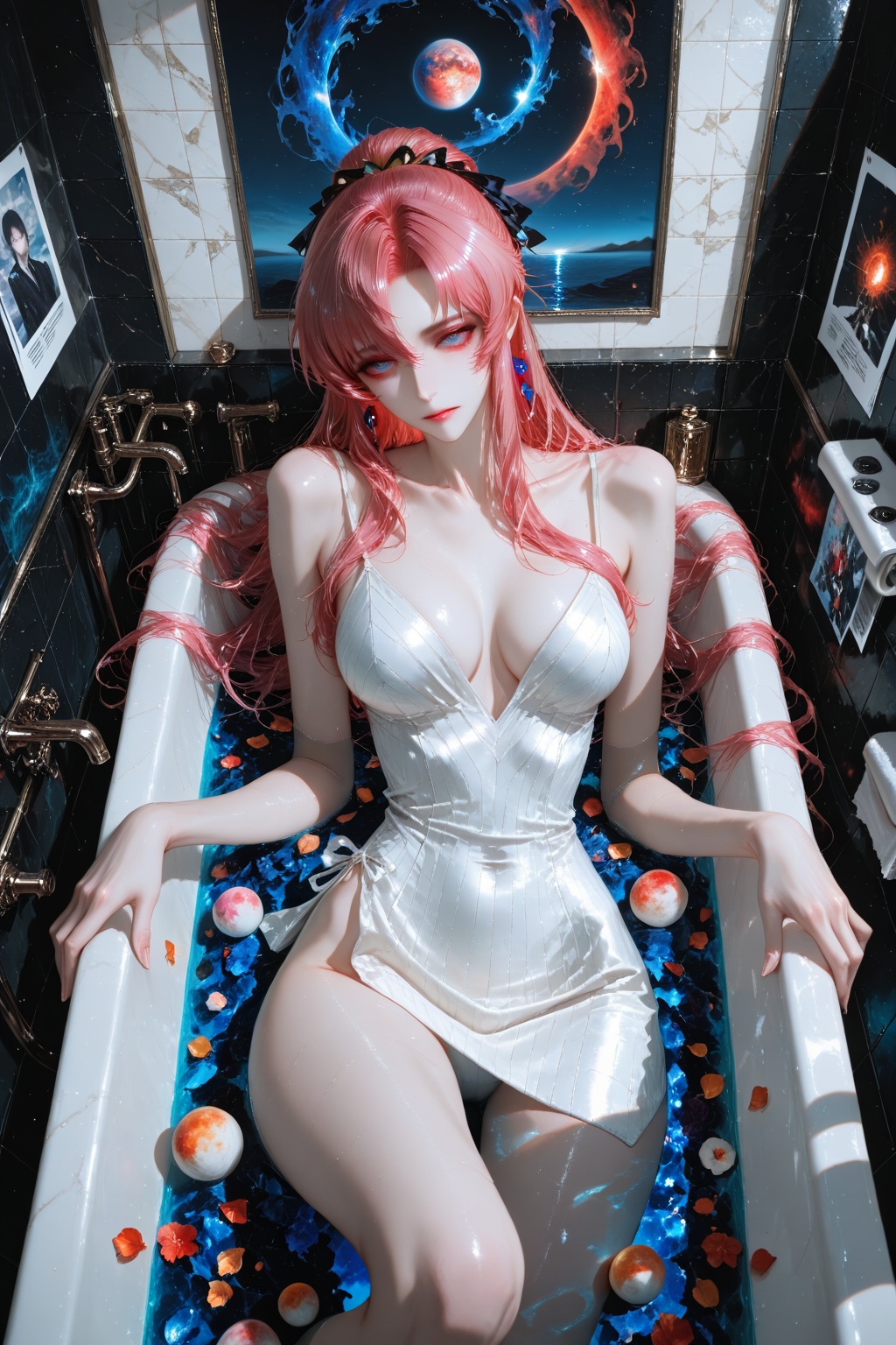 1girl,  lacus_clyne,  dynamic pose on Tensor.Art