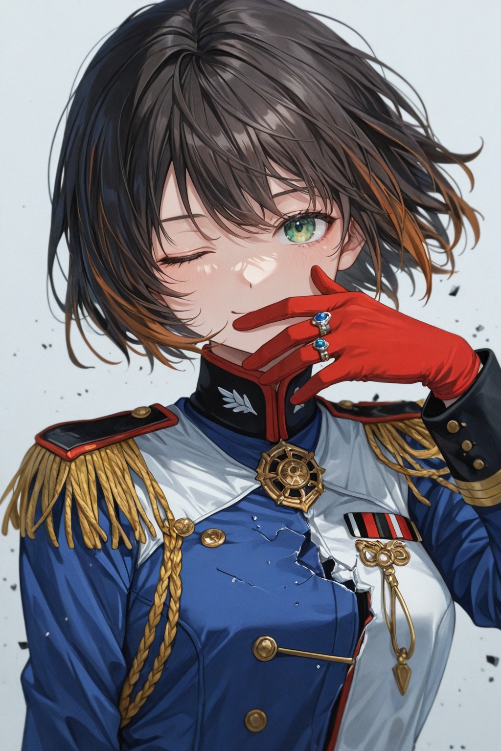 1girl,  solo,  green_eyes on Tensor.Art