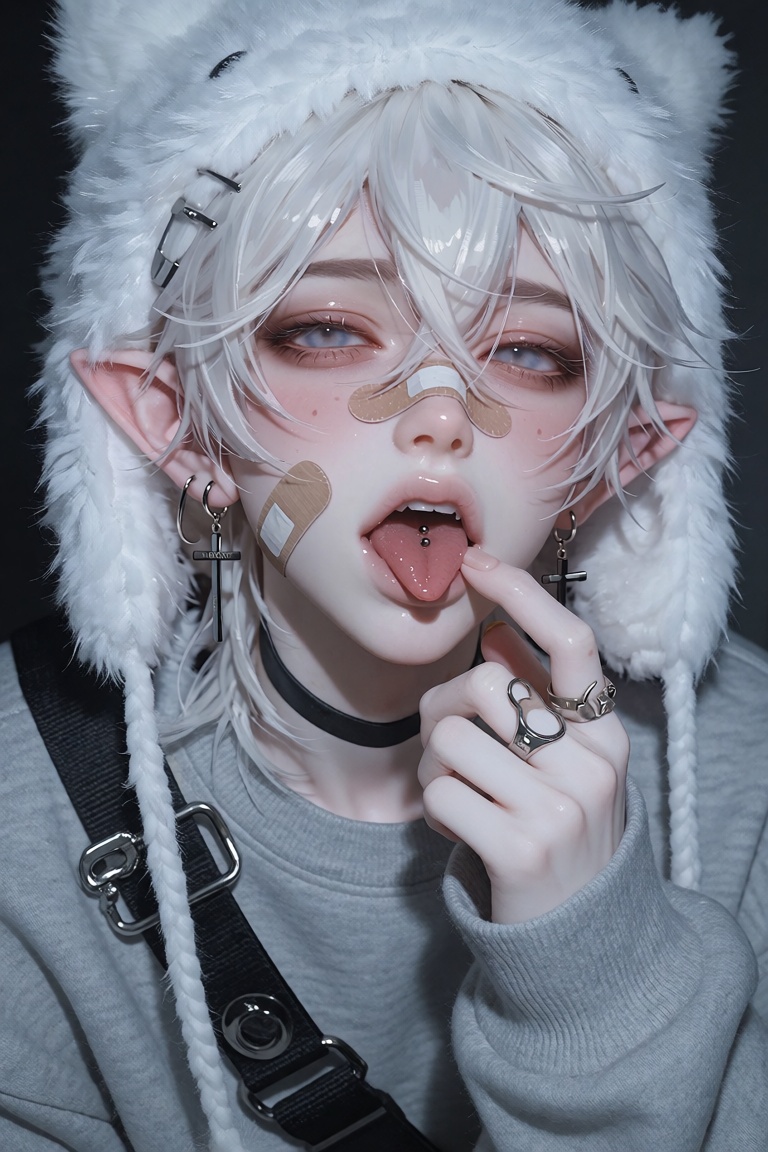 1boy,  bandaid on face,  blue eyes on Tensor.Art