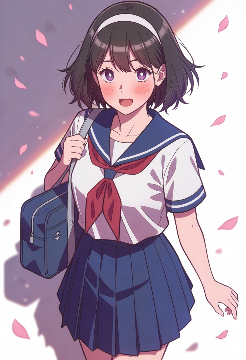cleanhwa-style,  school uniform,  blue eyes on Tensor.Art