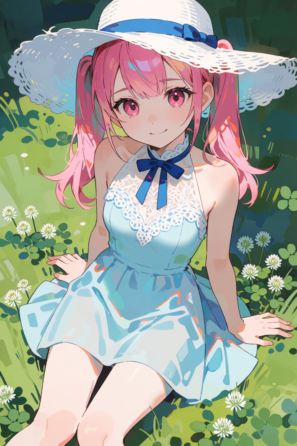 1girl,  solo,  sitting on Tensor.Art
