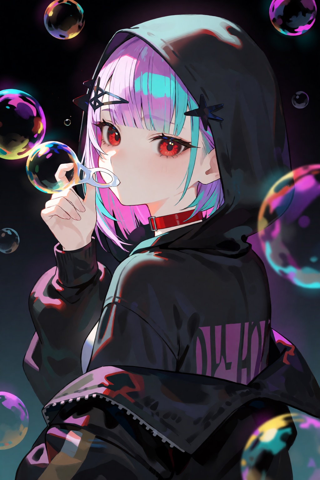 1girl,  solo,  bubble on Tensor.Art