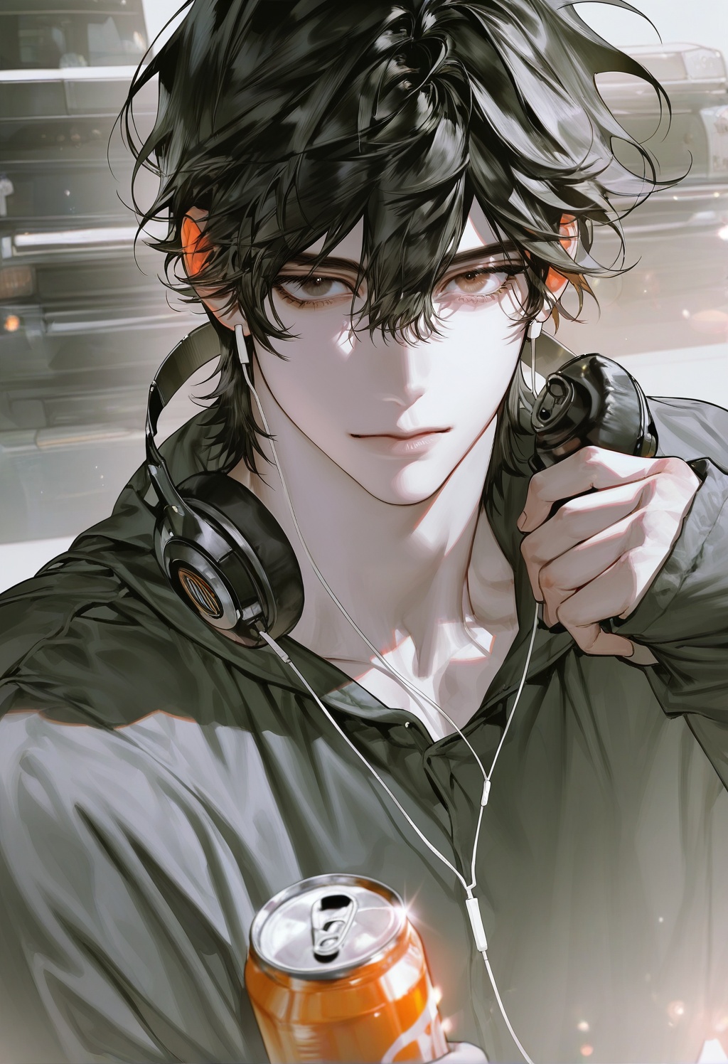 solo,  looking at viewer,  short hair on Tensor.Art