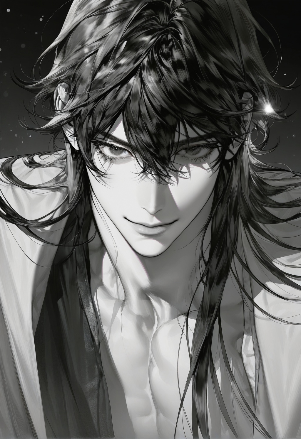 solo,  long hair,  looking at viewer on Tensor.Art