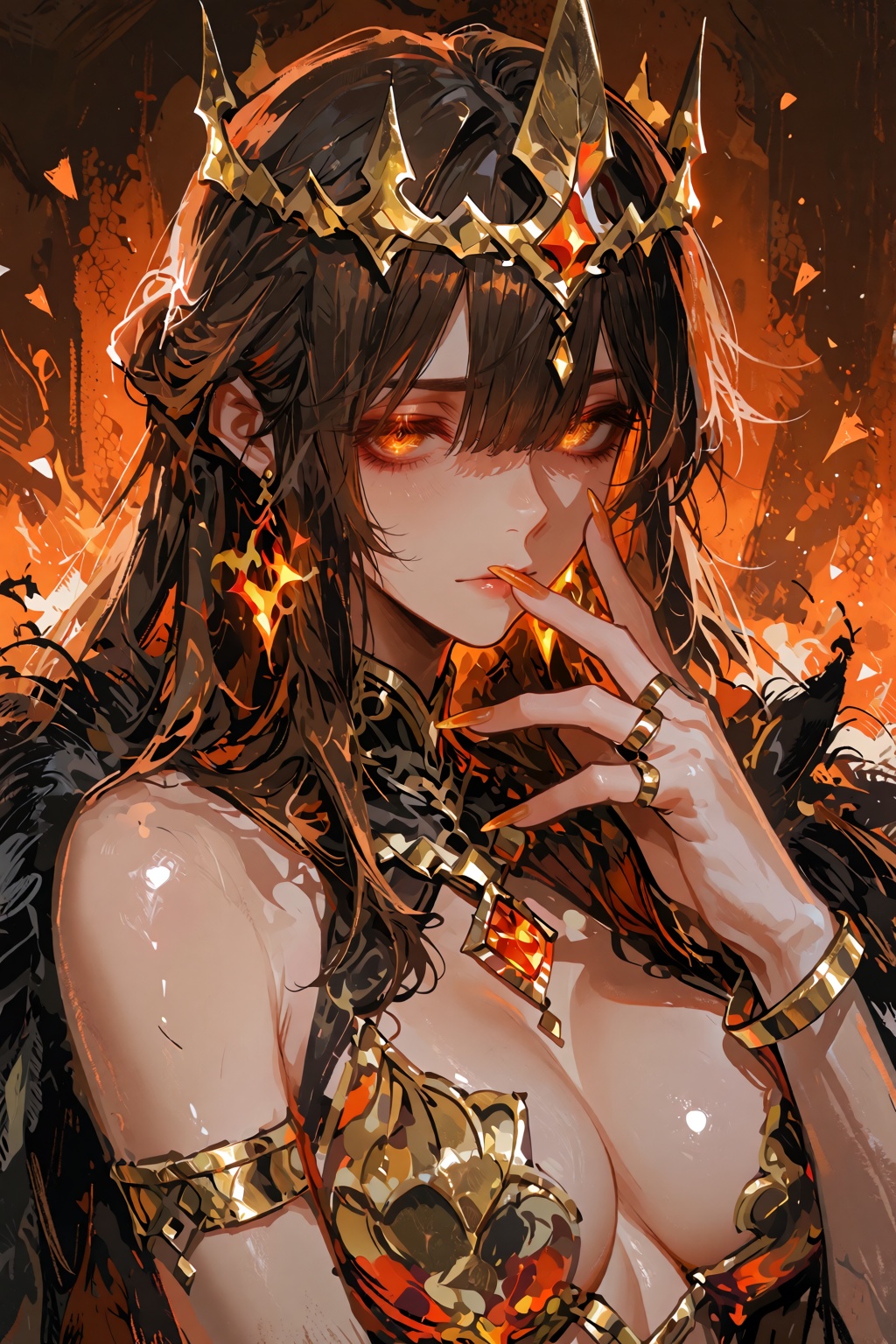 masterpiece,  painterly brushstrokes,  feather_crown on Tensor.Art