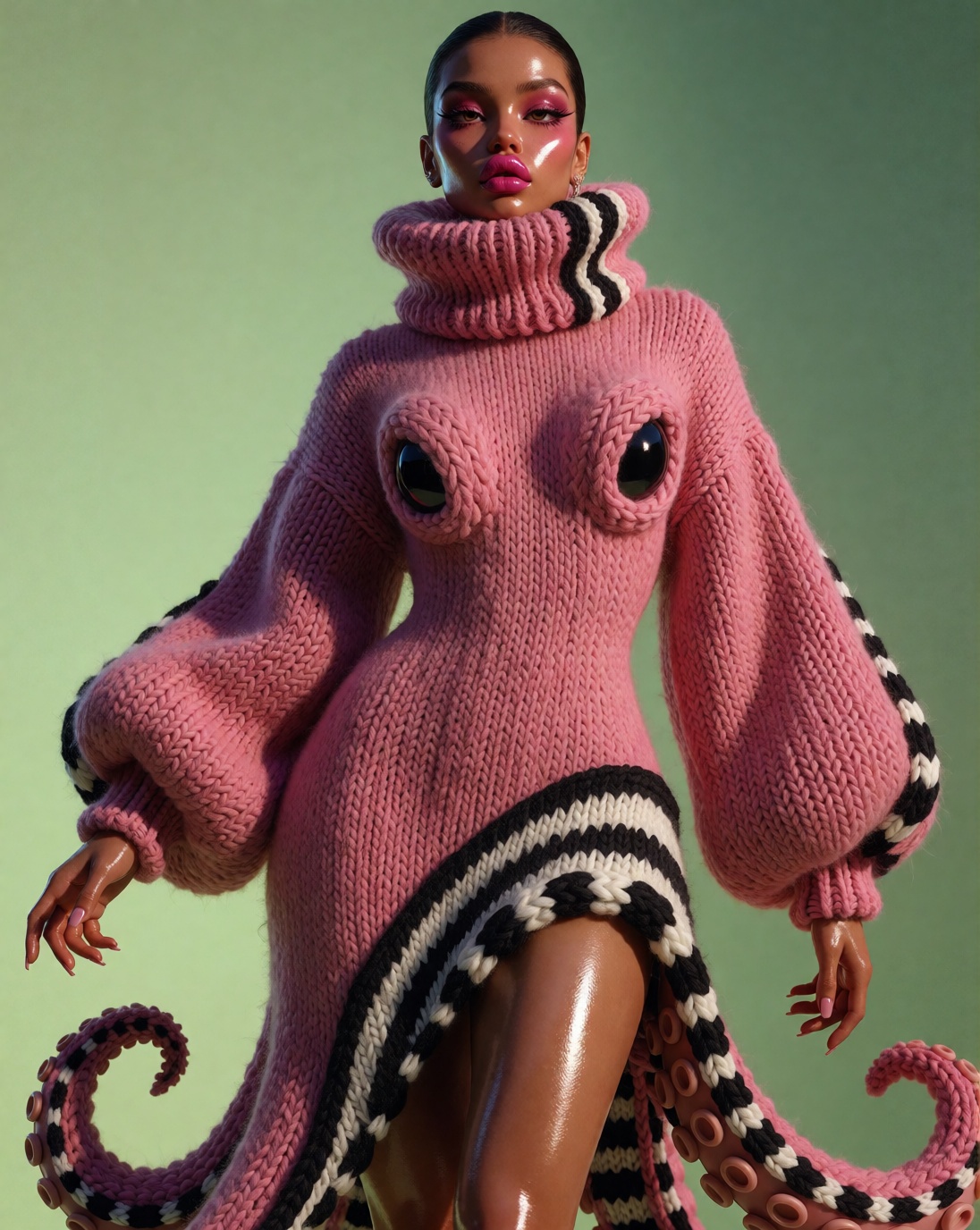 Hyper-detailed 3D art,  glossy skin,  hyper-realistic lighting on Tensor.Art