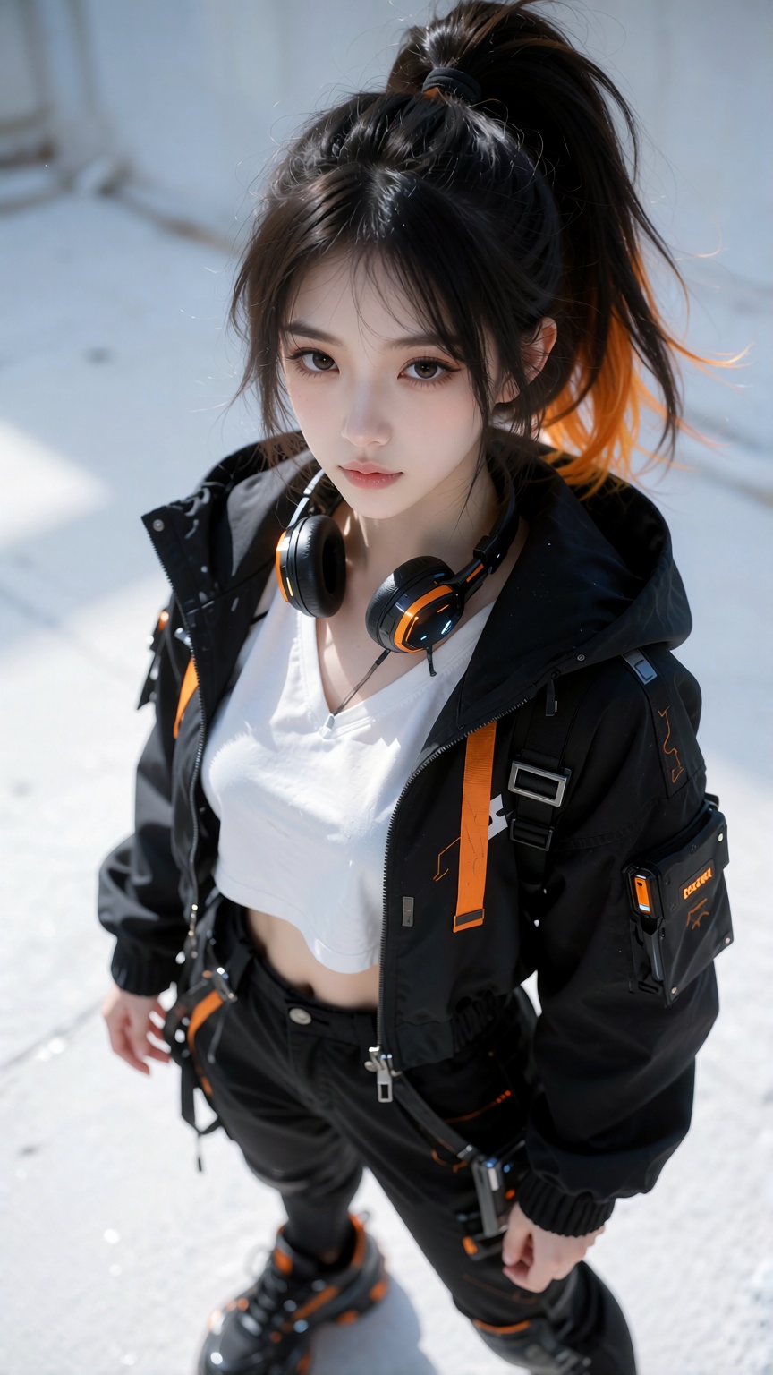 高精度3D国漫CG,  未来科技街头风格,  22岁东方青年女性 by 随风而动 on Tensor.Art