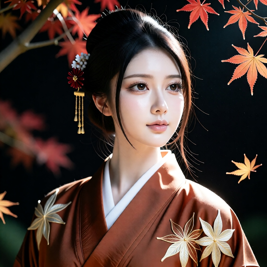 photorealistic Japanese beauty portrait,  ***** woman,  refined facial features on Tensor.Art