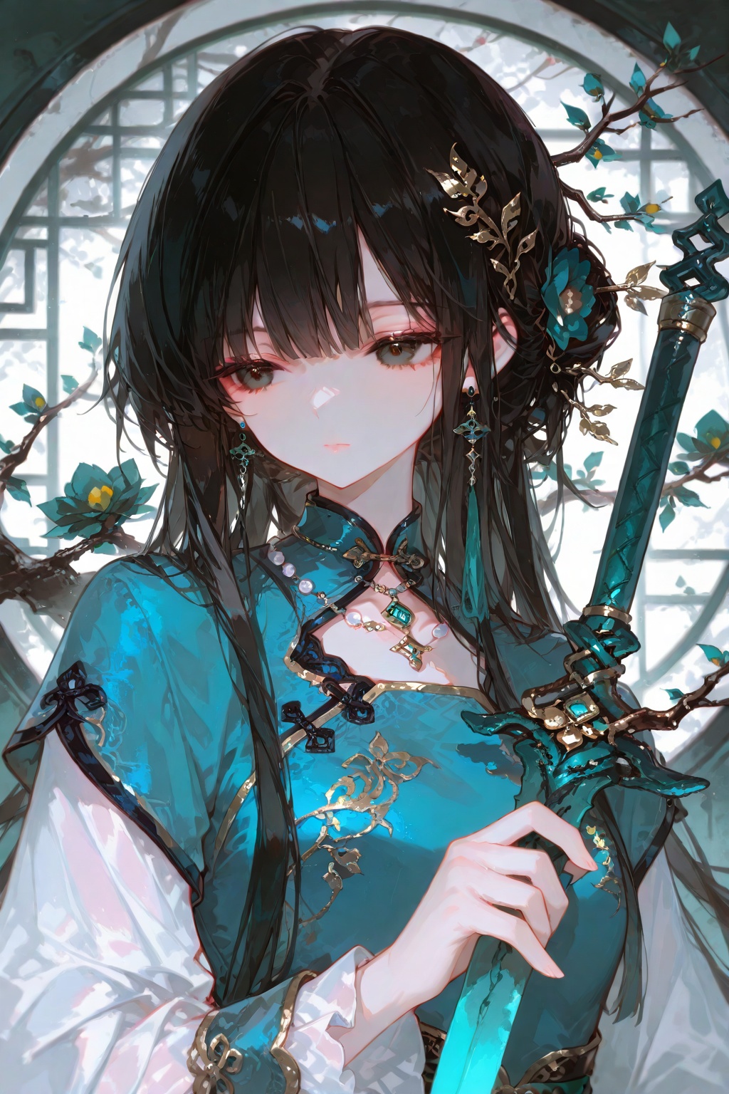 1girl,  hair ornament,  long hair by 月大魔王|The Moonly Demon King on Tensor.Art