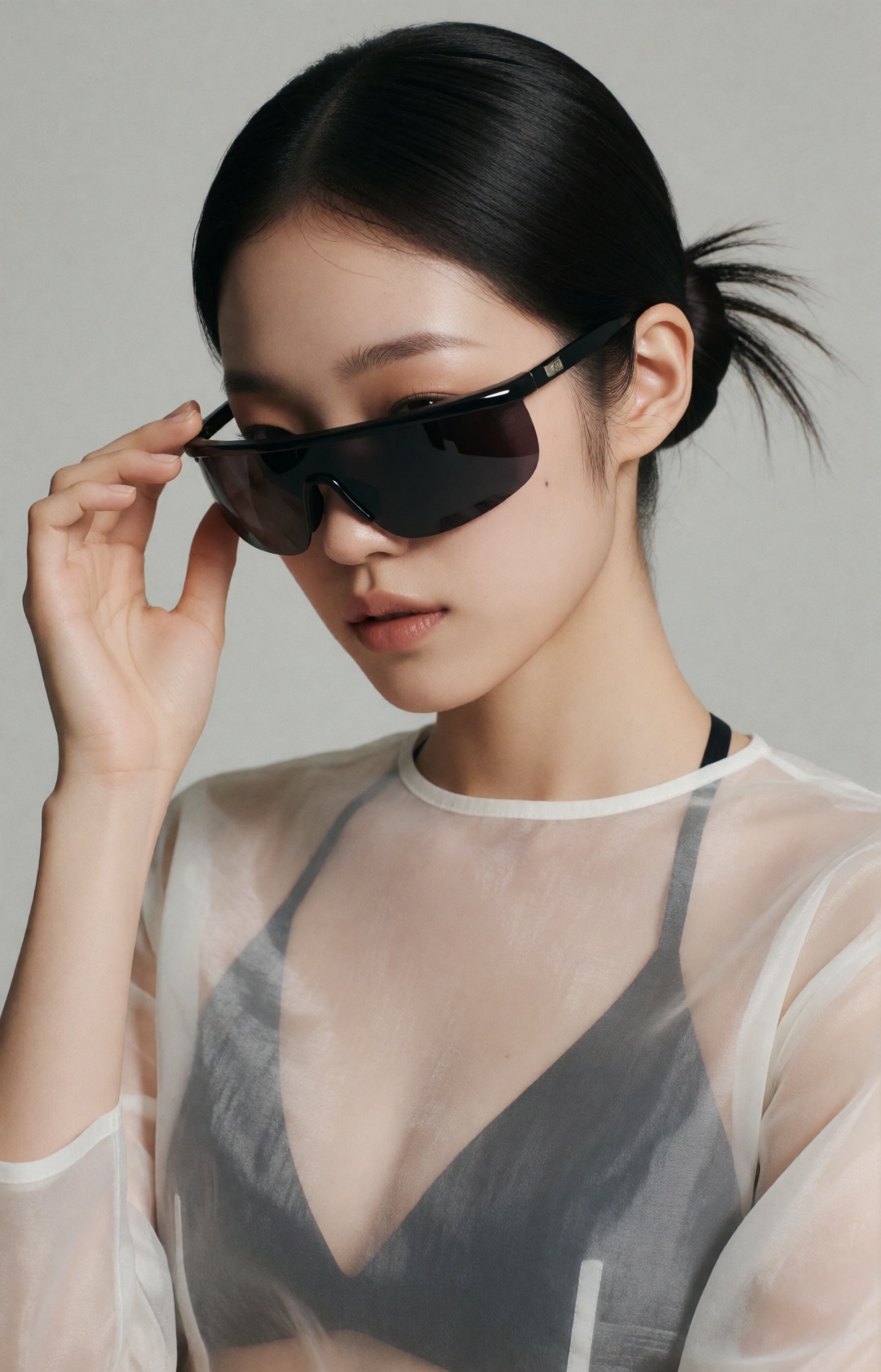 luxury minimalist fashion editorial,  naturally elegant young korean woman,  harmonious facial proportions on Tensor.Art