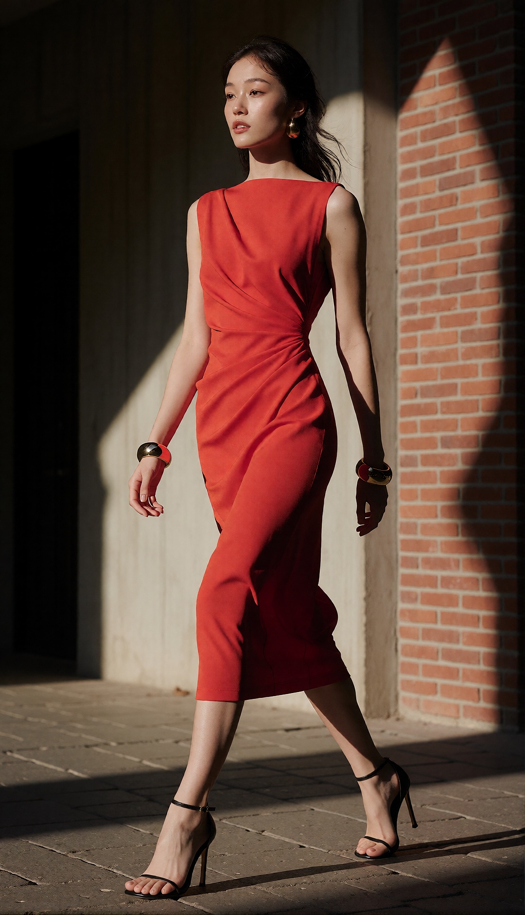 luxury minimalist fashion editorial,  naturally elegant young korean woman,  harmonious facial proportions on Tensor.Art