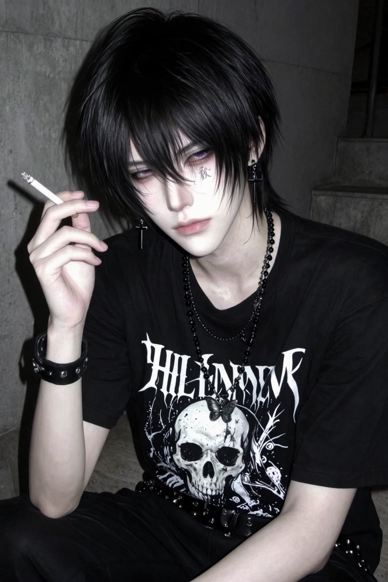 ((1 person)),  ((sharp-featured intimidating Japanese man)),  angular slim face with a defined jawline on Tensor.Art