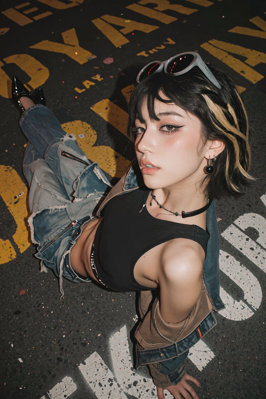 一名年轻的亚洲女性,  她有着健康的肤色,  精致的五官 on Tensor.Art