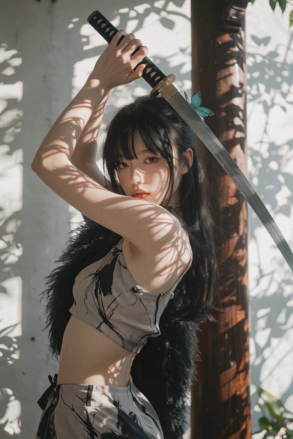一位年轻亚洲女性,  黑色长发,  齐刘海 on Tensor.Art
