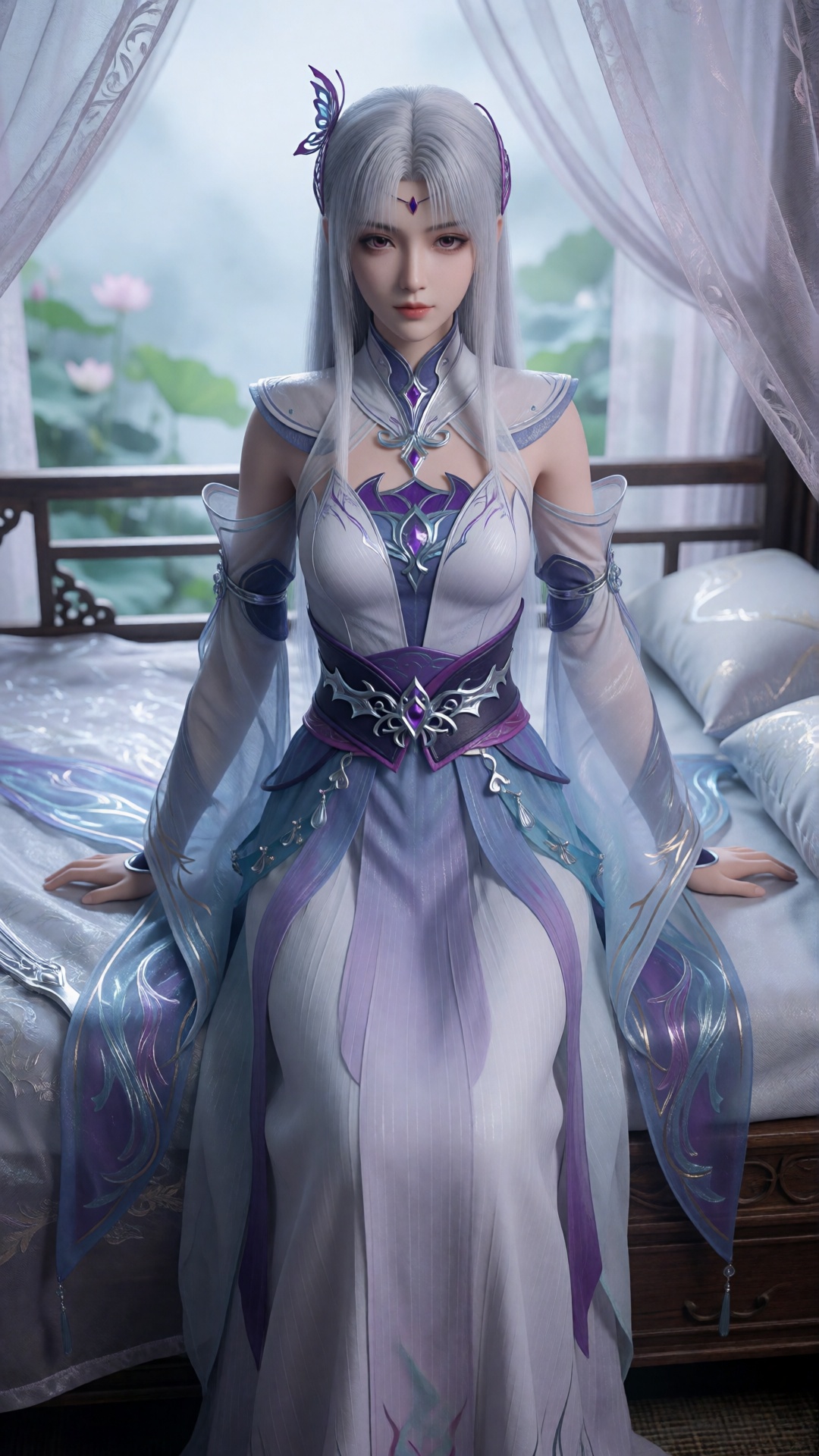 xiaoyixian,  单人年轻清冷仙侠少女,  夸张黄金头身比 on Tensor.Art