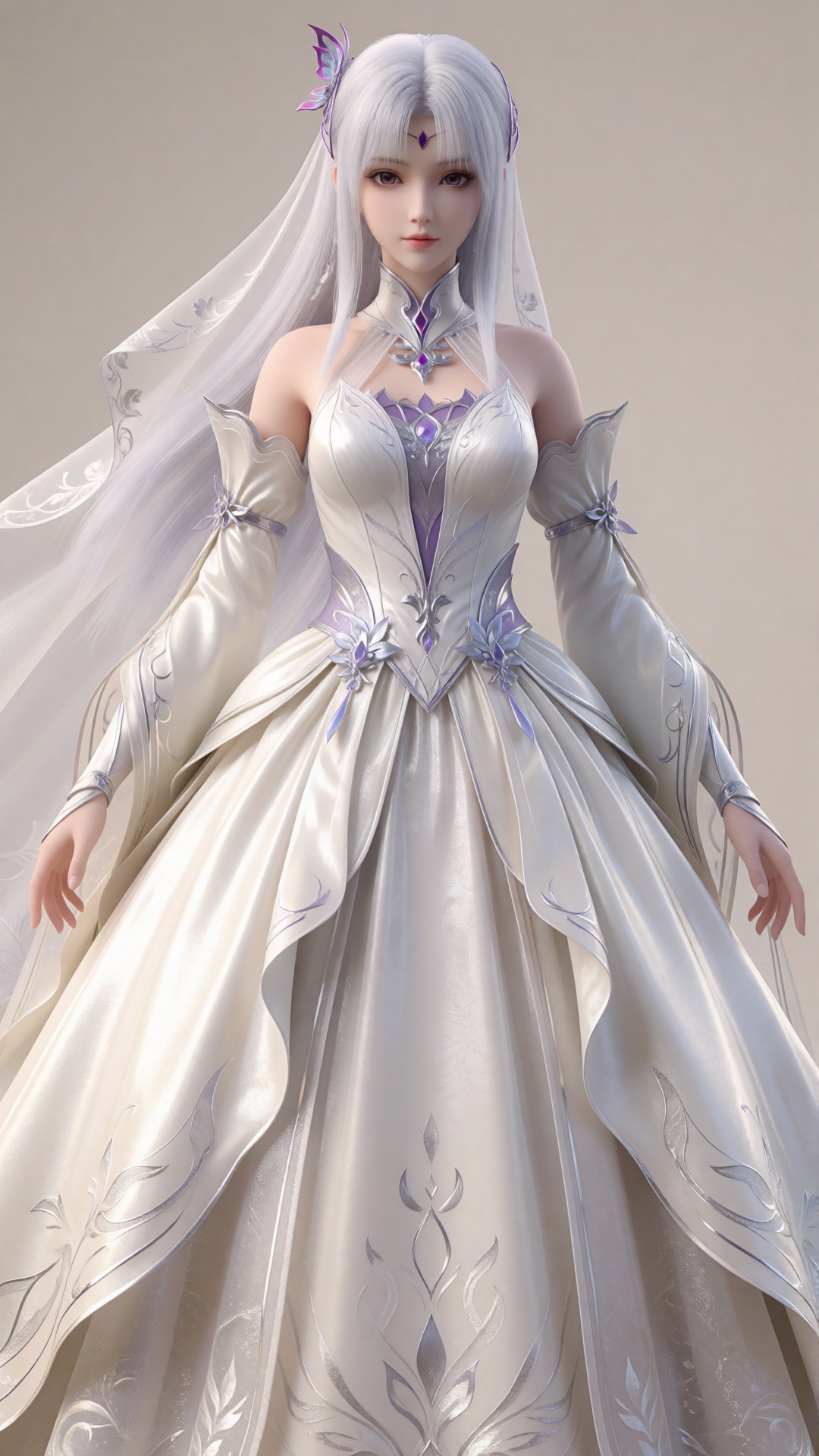 xiaoyixian,  1girl,  white hair by Tim_Yi on Tensor.Art