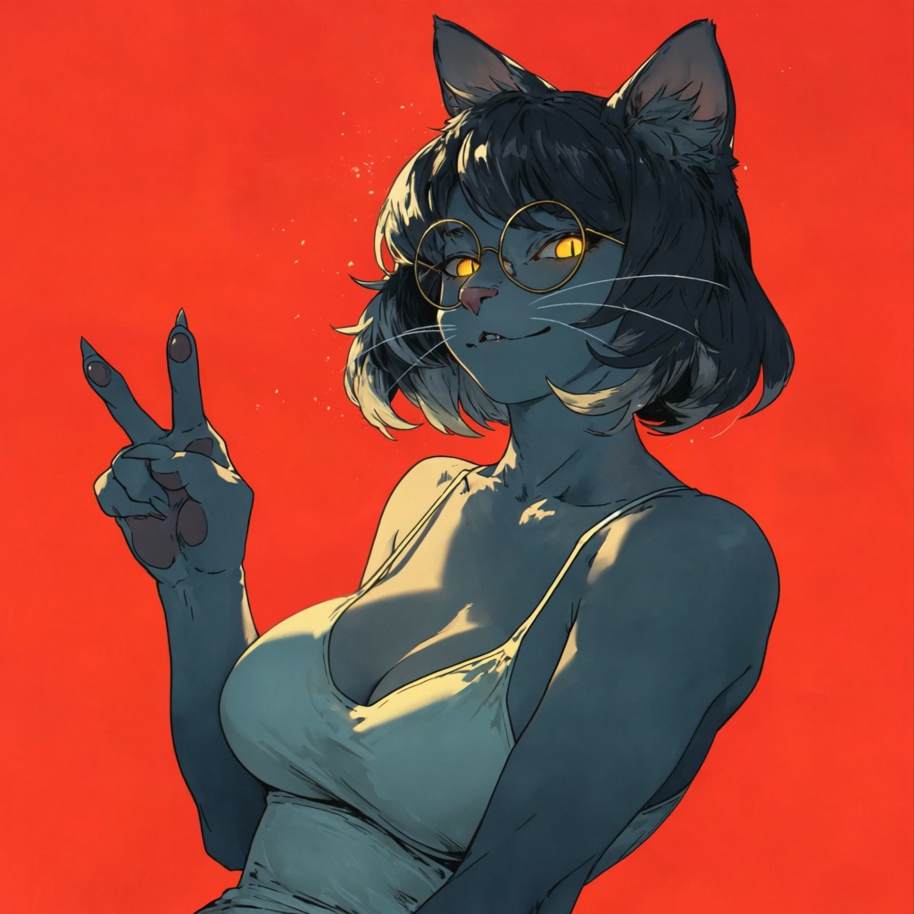 anthro cat,  beautiful,  1girl on Tensor.Art