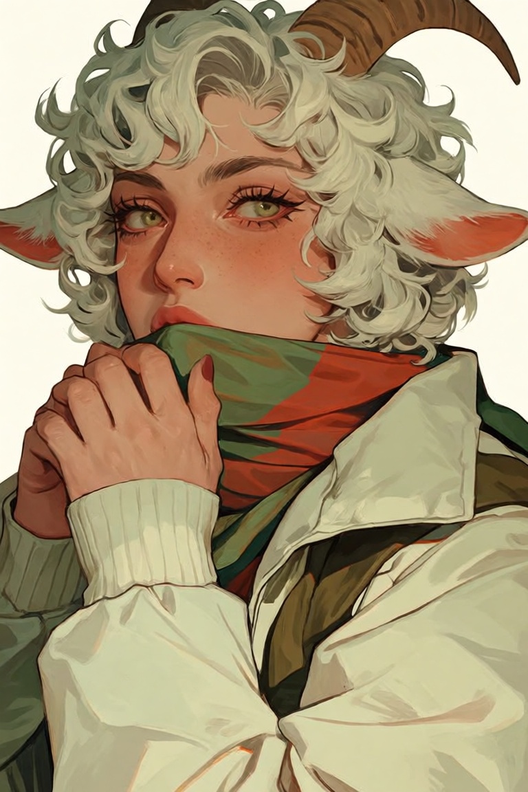 solo,  looking at viewer,  blush on Tensor.Art