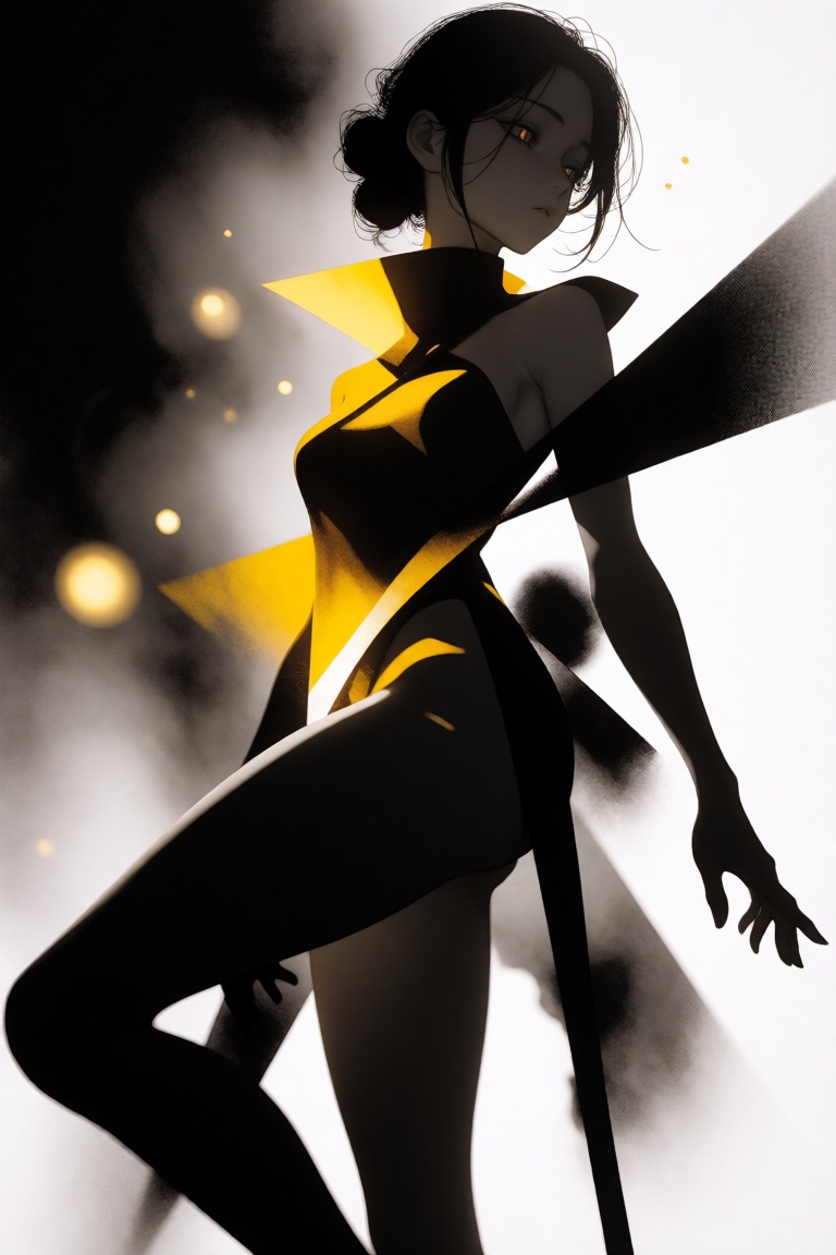 A surreal high-contrast illustration ,  absurd abstract composition,  cinematic on Tensor.Art