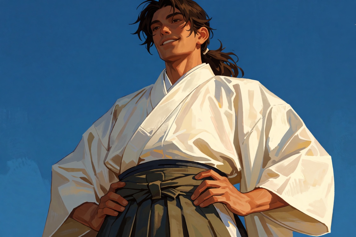 1boy,  ponytail,  trap on Tensor.Art
