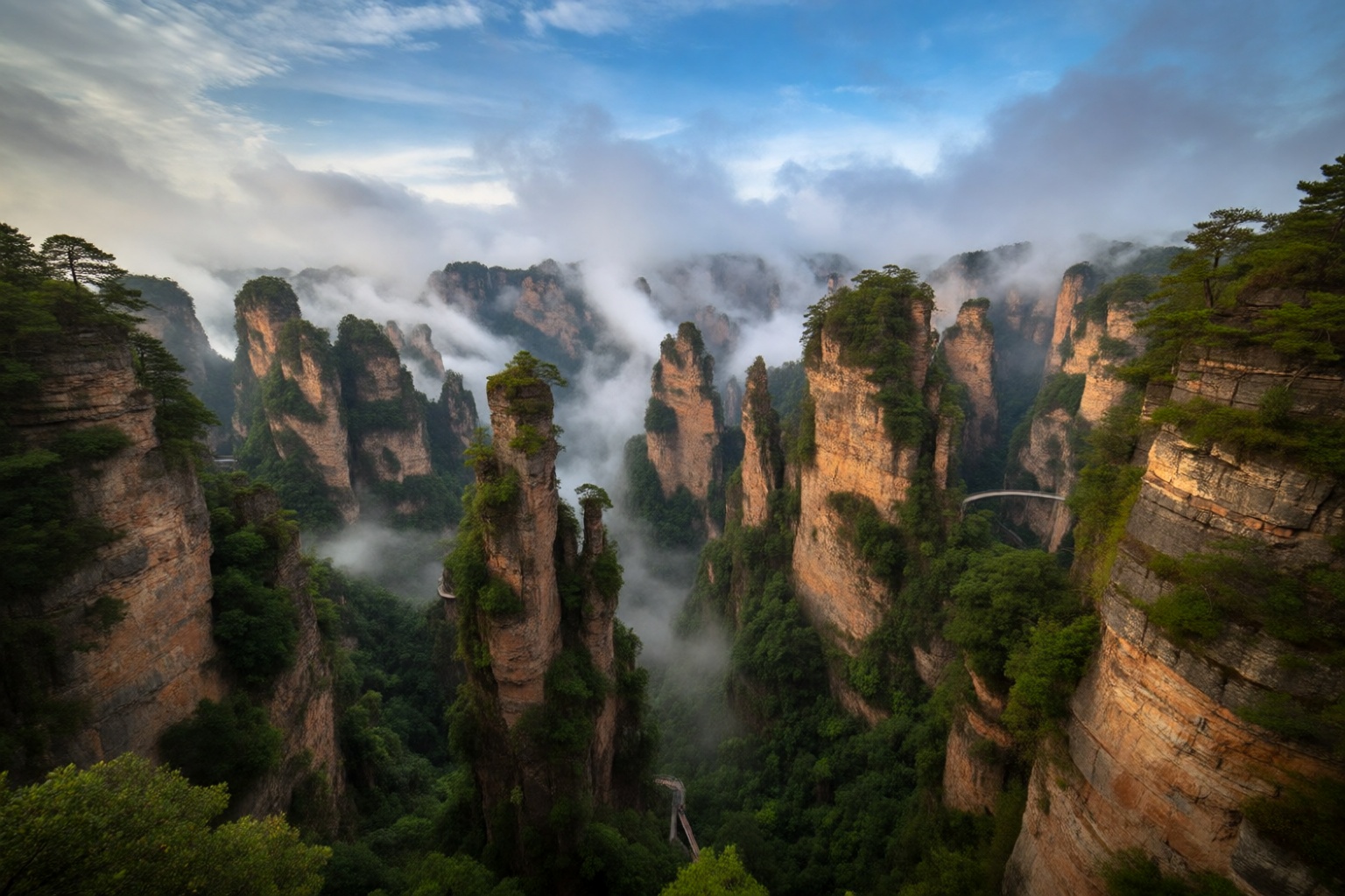 aurelmanea7k2e8 photography. A surreal and awe-inspiring landscape shot capturing the unique,  pillar-like sandstone peaks...