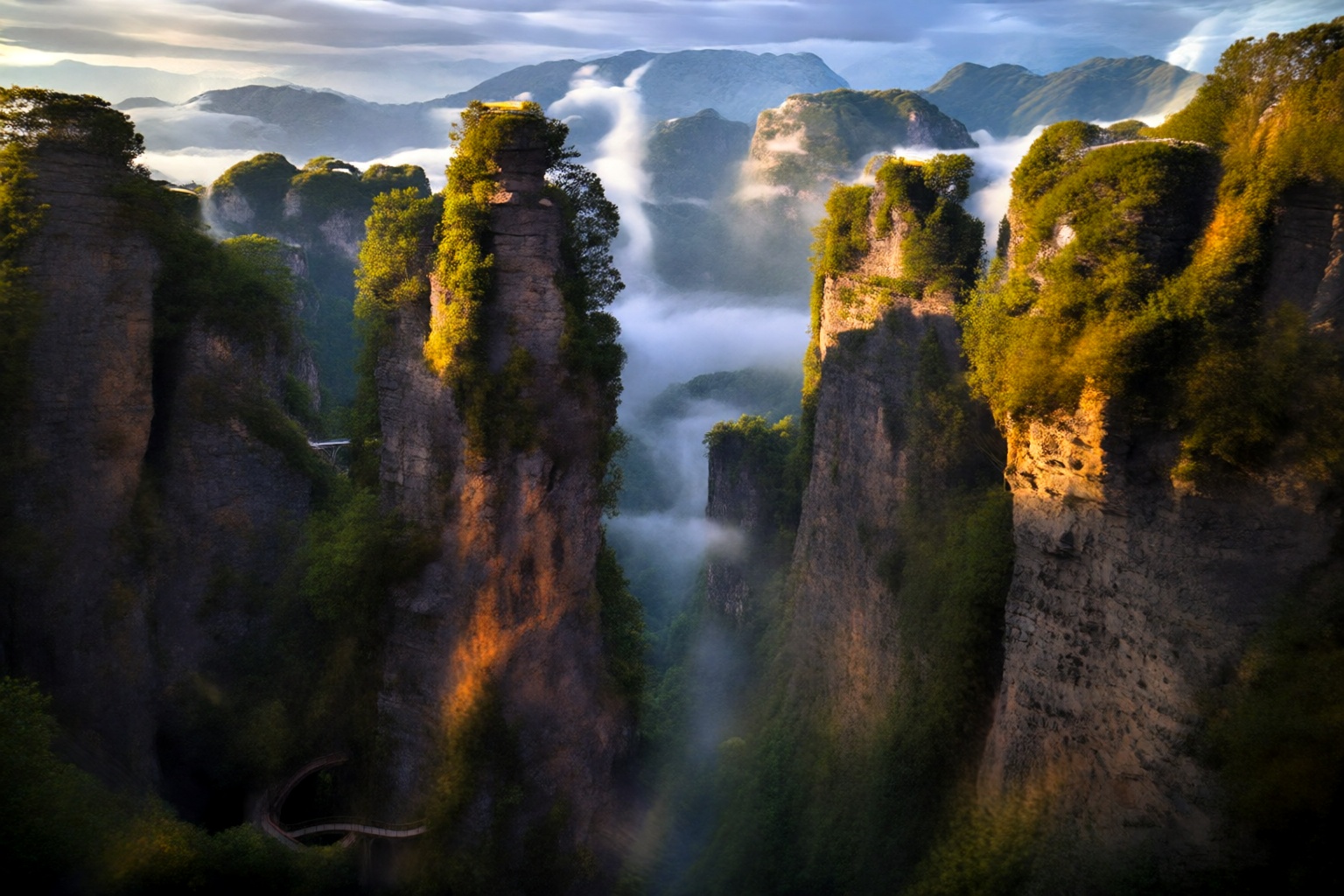 aurelmanea7k2e6 photography. A surreal and awe-inspiring landscape shot capturing the unique,  pillar-like sandstone peaks...