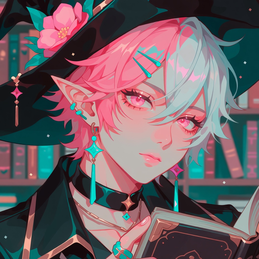 create a colorful digital anime illustration of a: solo,  looking at viewer,  short hair on Tensor.Art