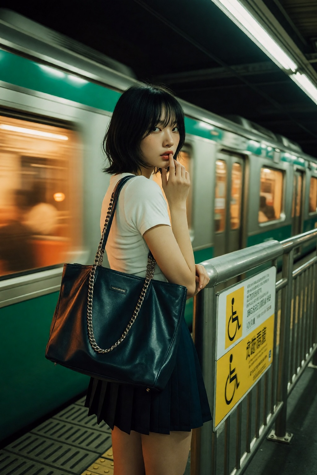 {"high_level_description":"photojournalisticjson1k2e8. midjourneypastel13k2e20. Cinematic night portrait of a young woman...