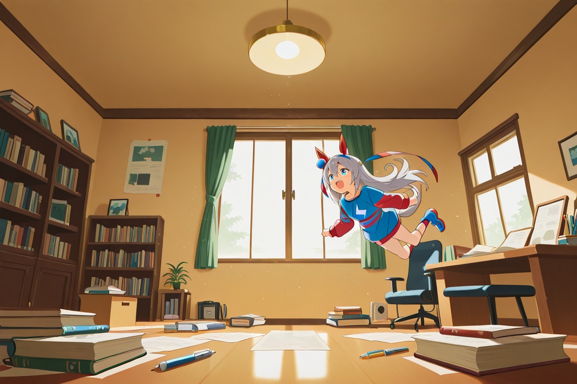 style anime illustration,  Dynamic round,  in room on Tensor.Art