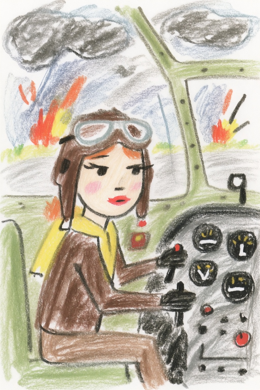 childrencrayondrawing2k2e6. This is a colorful,  whimsical drawing,  depicting a simple on Tensor.Art