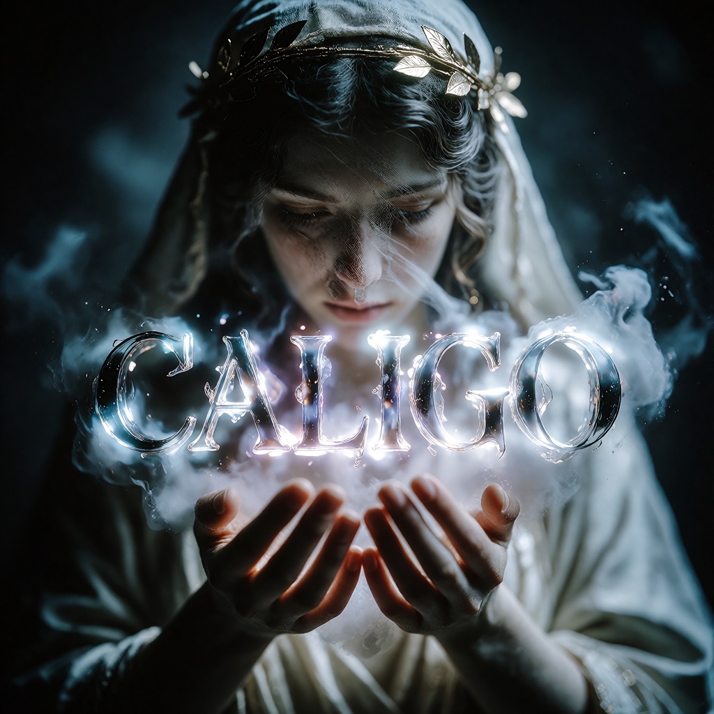 A surreal close-up shot focusing on a pair of delicate,  pale hands cradling a floating,  glowing on Tensor.Art