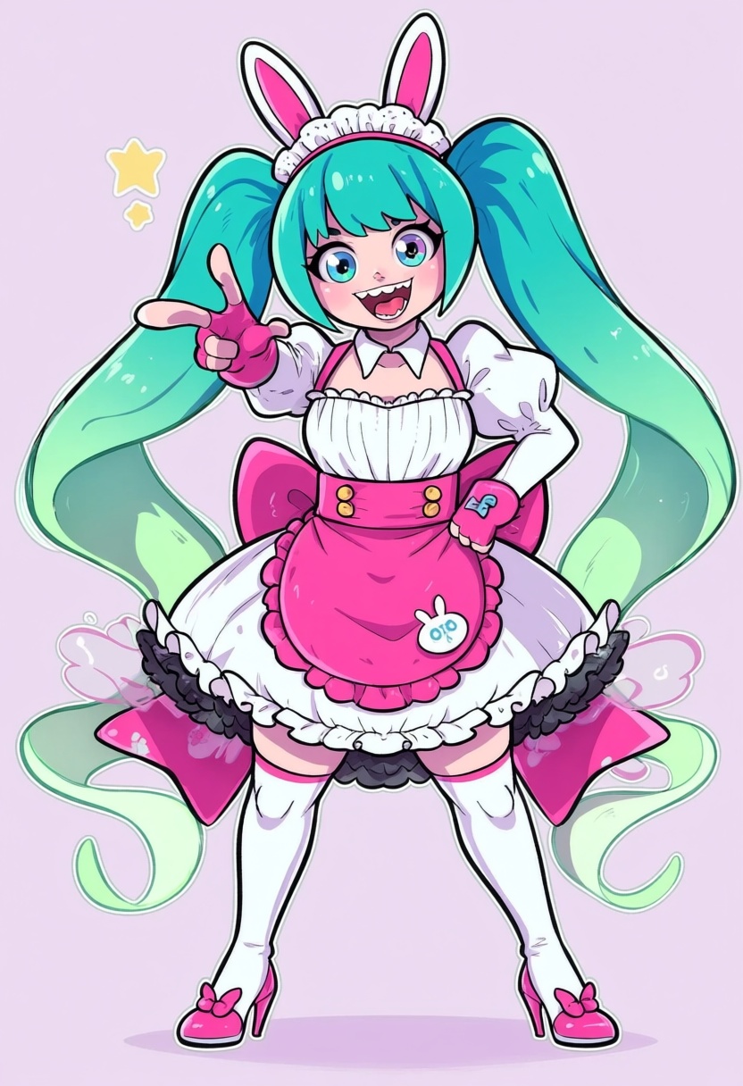bold&flat,  1girl,  hatsune miku on Tensor.Art