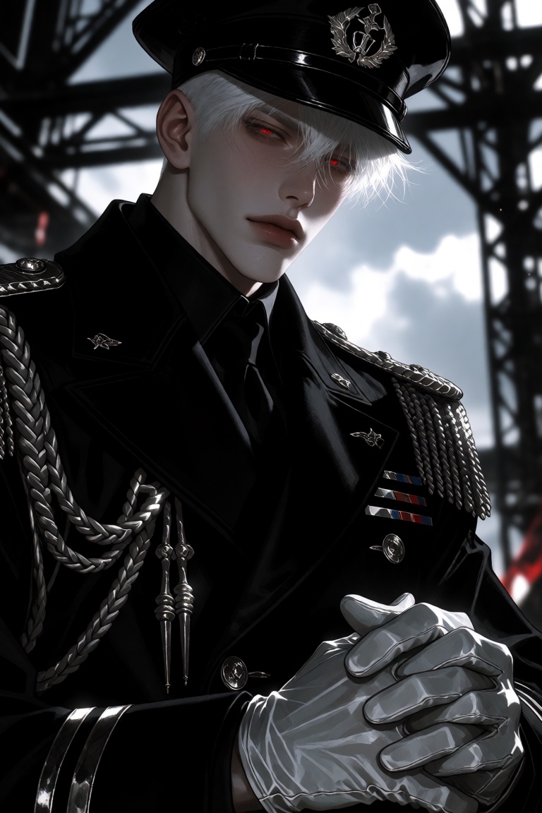 F4NT4S14STYL3,  a polished digital illustration of a handsome man in a manhwa art style,  in a semi-closeup frame focusing...