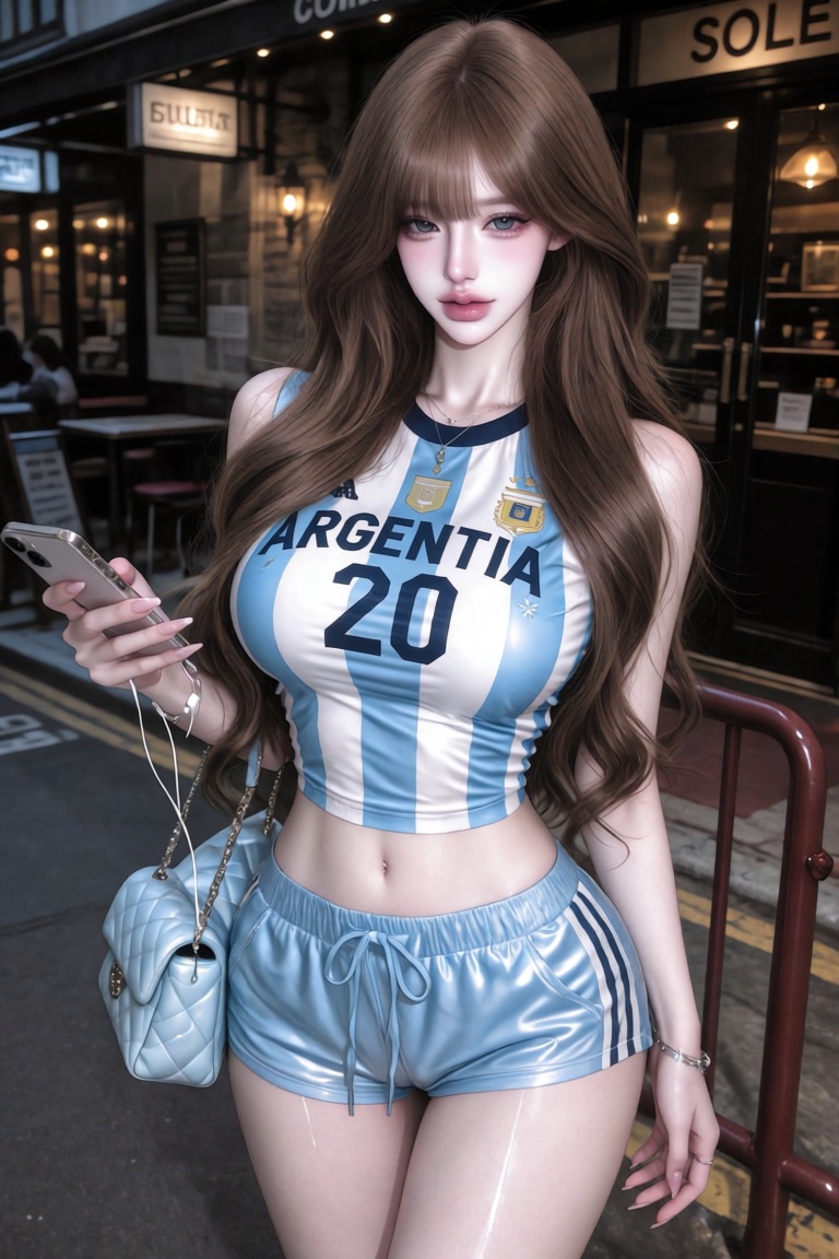 1 woman,  solo,  long wavy brown hair on Tensor.Art