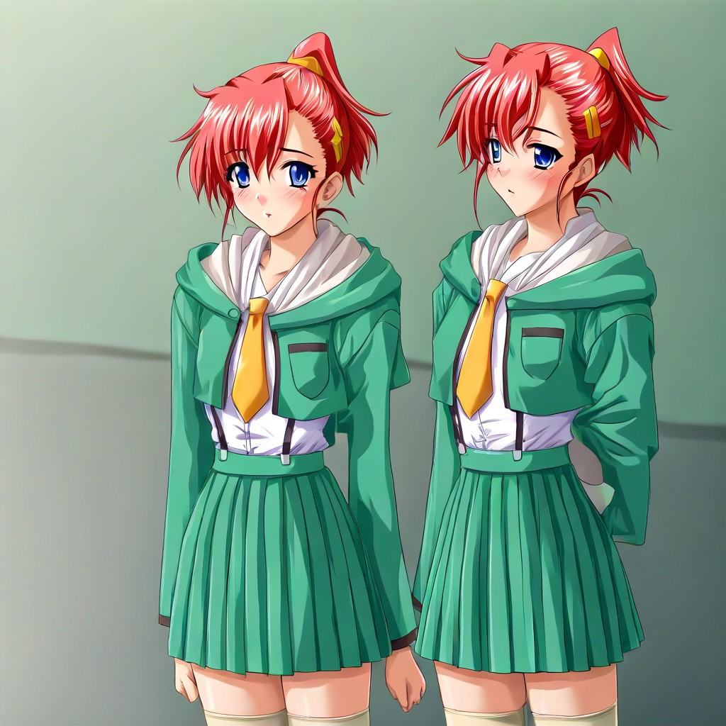 sgmidori,  blue eyes,  red hair on Tensor.Art