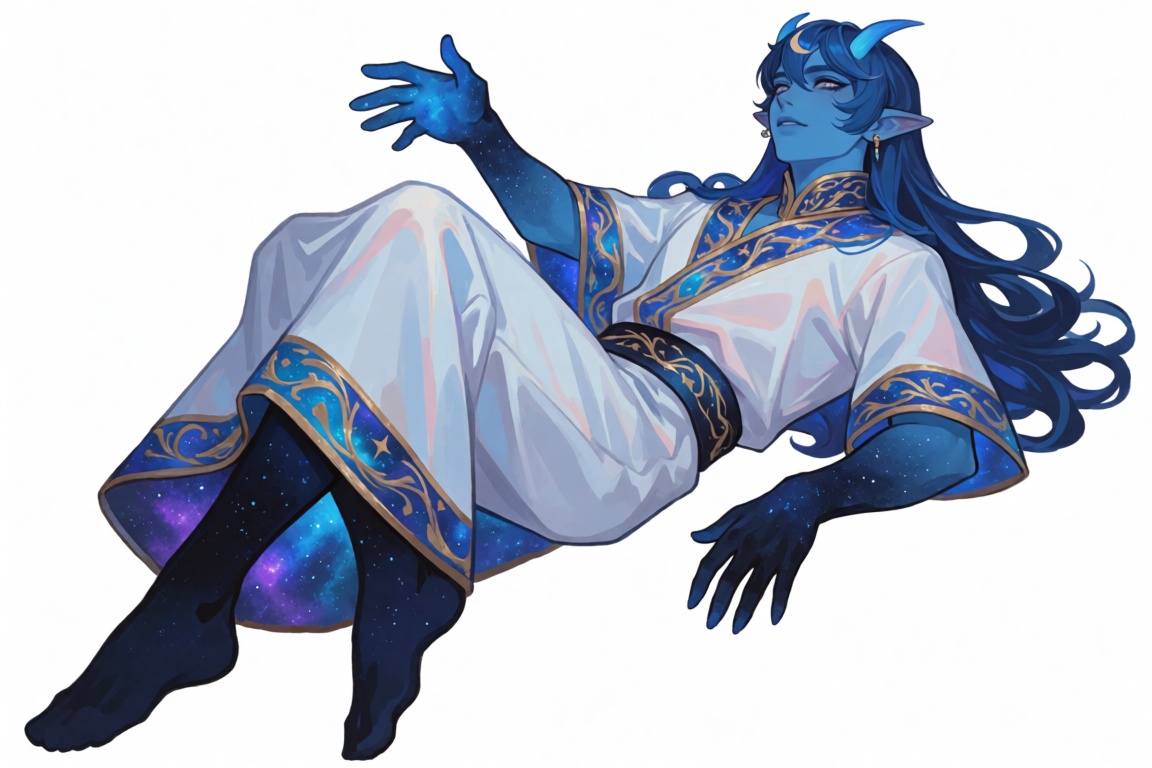 (Male,  light blue skin tone,  heterochromia on Tensor.Art