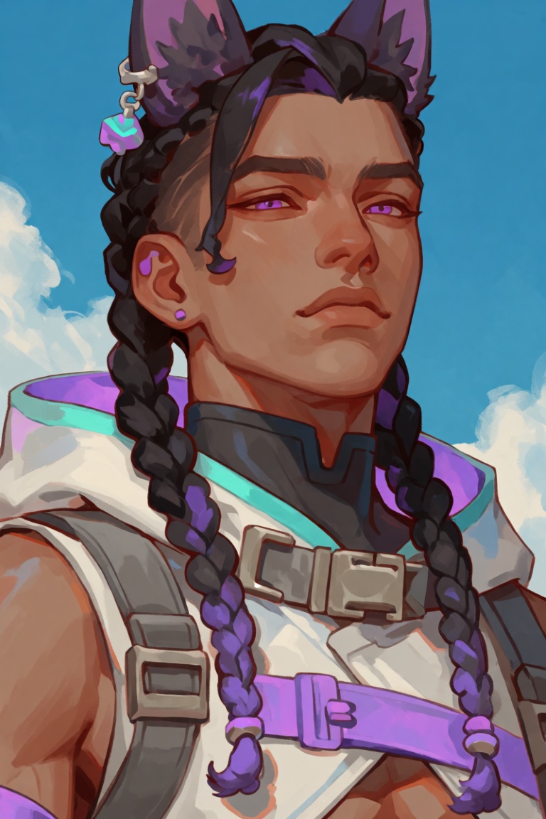 Man,  solo,  braids on Tensor.Art