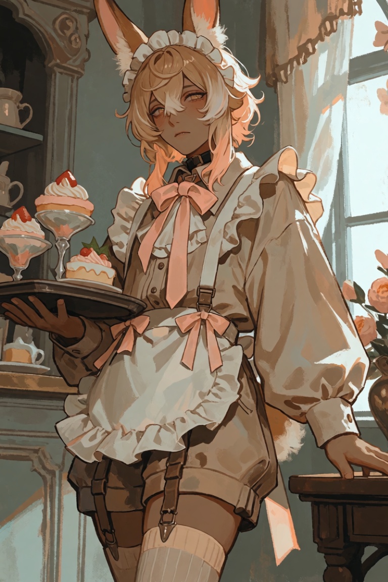 male,  solo,  rabbit ears on Tensor.Art